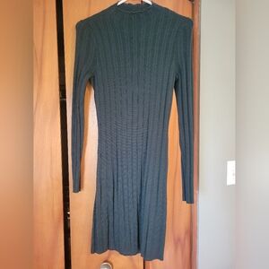 Abercrombie & Fitch Dark Green Long Sleeve Sweater Dress